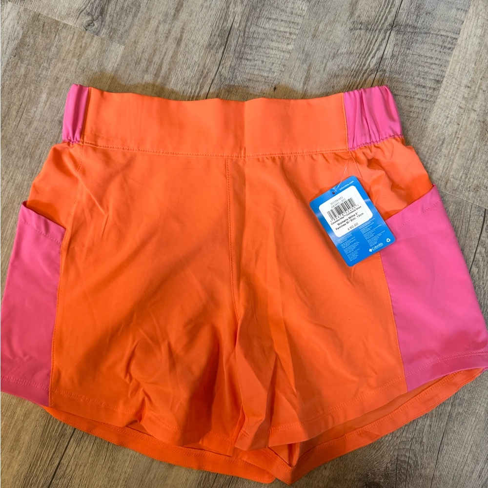 Columbia Women's Athletic Shorts in Orange and Pink
